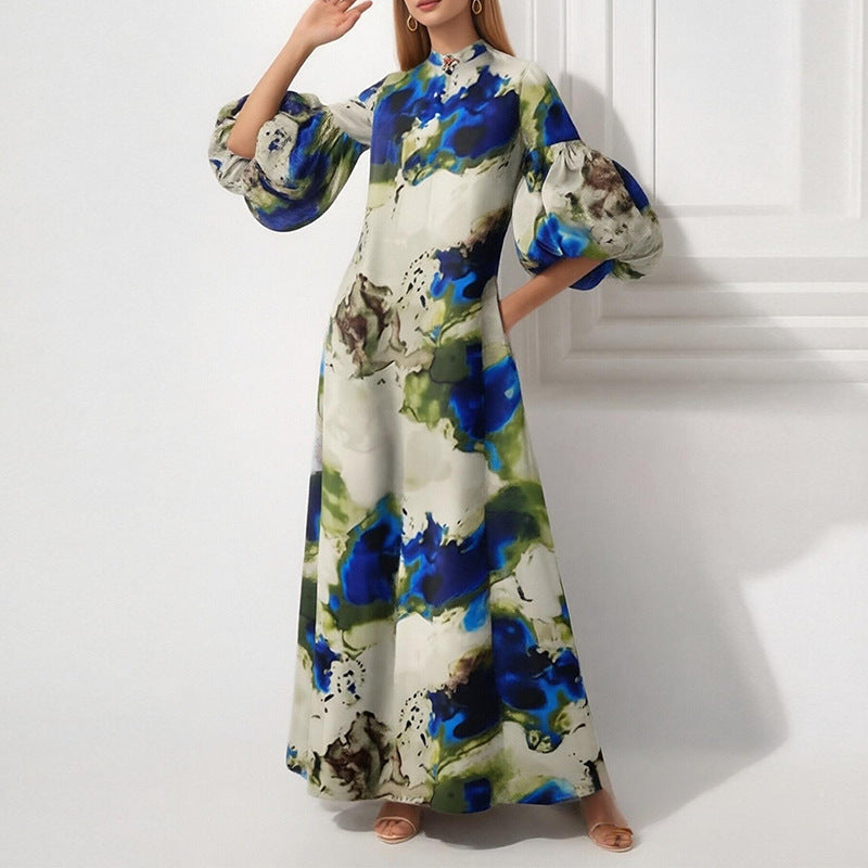 Geneviève Laurent | Artistic Floral Maxi Dress For Women