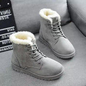 Eleanor Scott | Bottines à lacets doublées de fourrure couleur sable