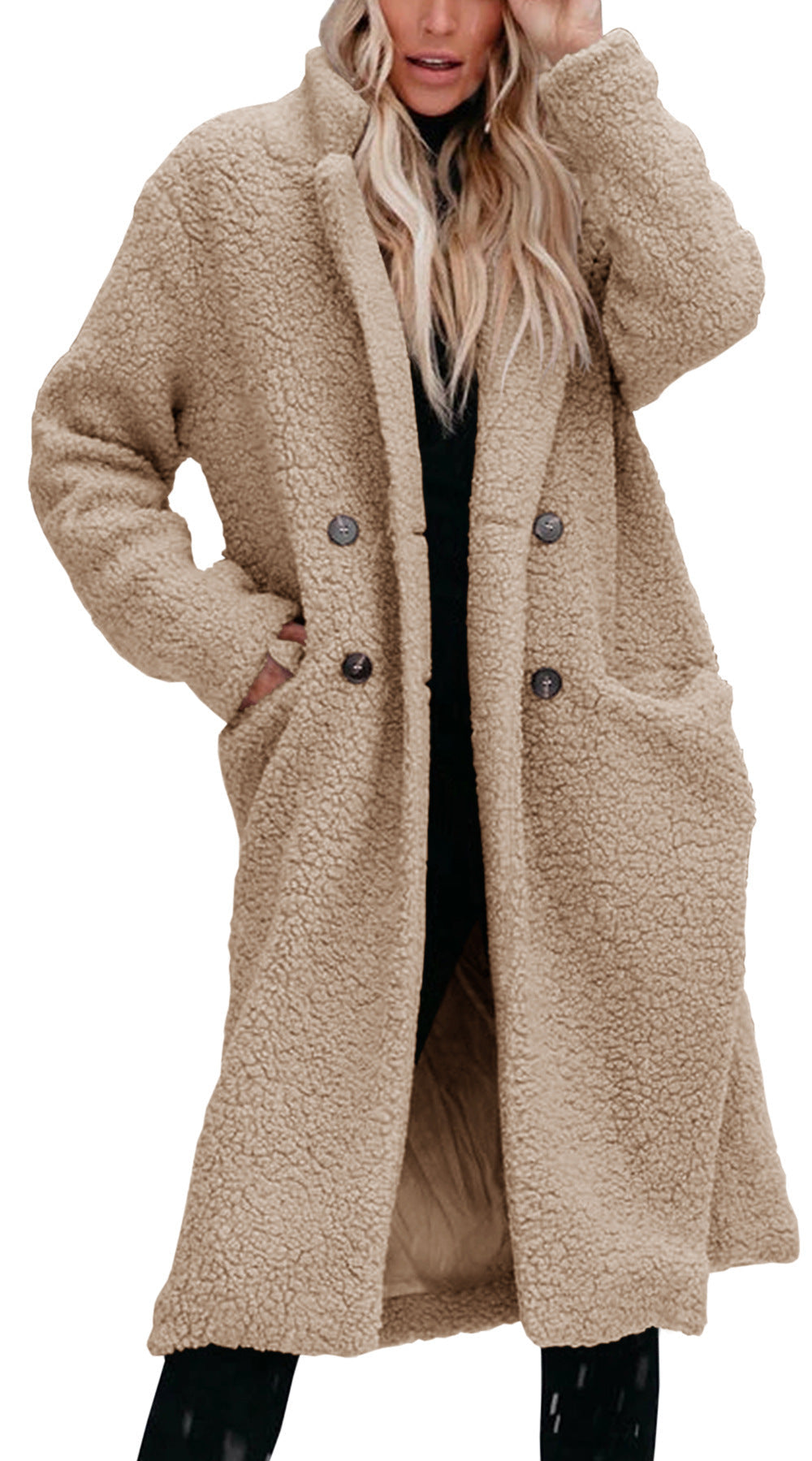 Charlotte Hartnell | Long Teddy Coat With Button Front Closure