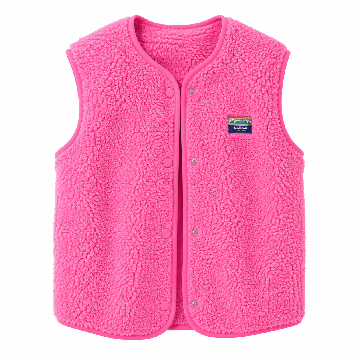 Olivia Green | Hot Pink Sherpa Fleece Gilet