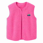 Olivia Green | Hot Pink Sherpa Fleece Gilet