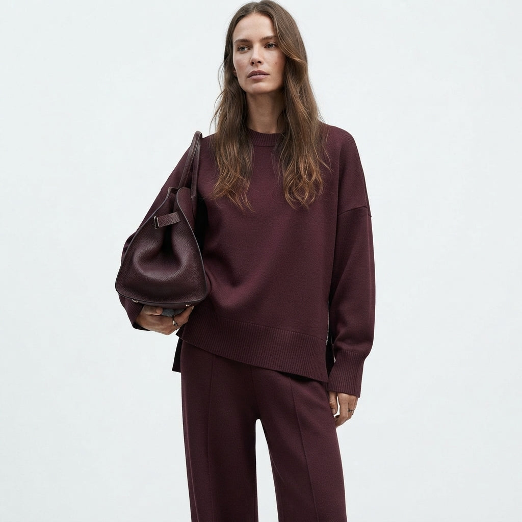 Ottilie Sandford | Knit Turtleneck Two-Piece Lounge Set