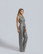 Felicity Brown | Gold Sequin Wide-Leg Jumpsuit for Women