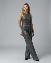 Felicity Brown | Gold Sequin Wide-Leg Jumpsuit for Women