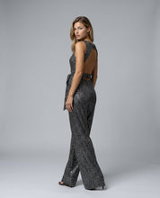 Felicity Brown | Gold Sequin Wide-Leg Jumpsuit for Women