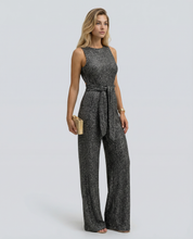 Felicity Brown | Gold Sequin Wide-Leg Jumpsuit for Women