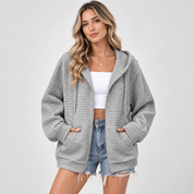 Penelope Baker | Textured Zip-Up Hooded Jacket