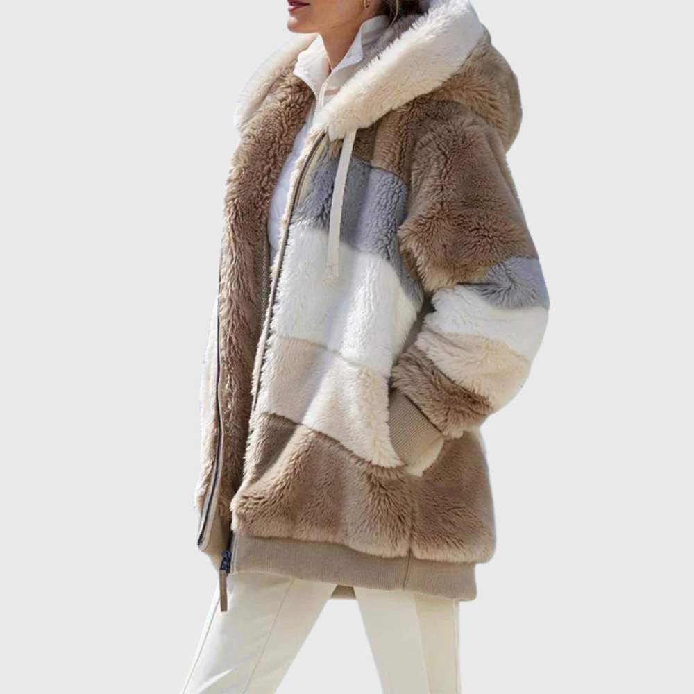 Rosemary Carter | Multicolour Faux Fur Hooded Puffer Jacket