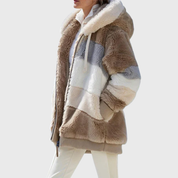 Rosemary Carter | Multicolour Faux Fur Hooded Puffer Jacket