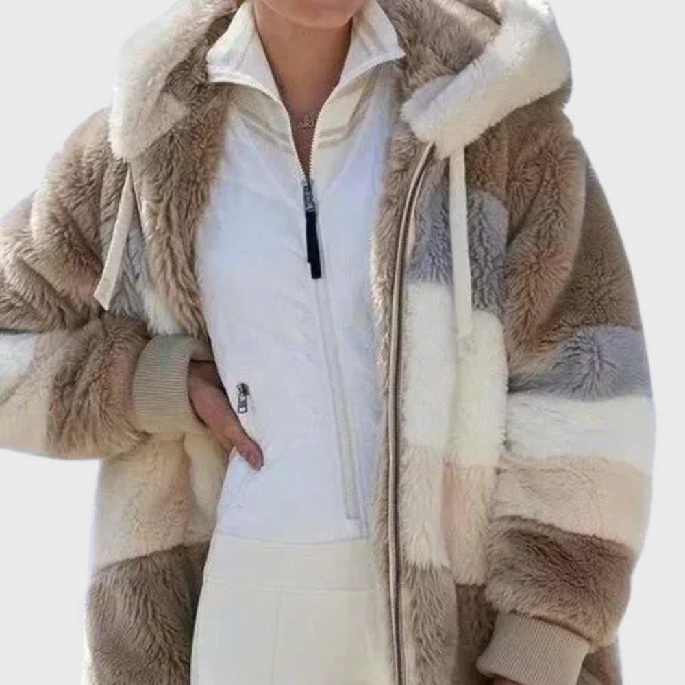 Rosemary Carter | Multicolour Faux Fur Hooded Puffer Jacket