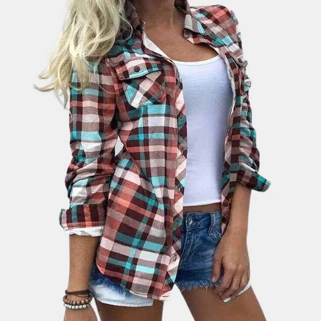 Harriet Chamberlain | Blouse à carreaux boutonnée
