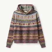Poppy Fenwick | Fair Isle Hoodie with Ribbed Cuffs