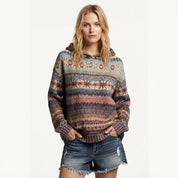 Poppy Fenwick | Fair Isle Hoodie with Ribbed Cuffs