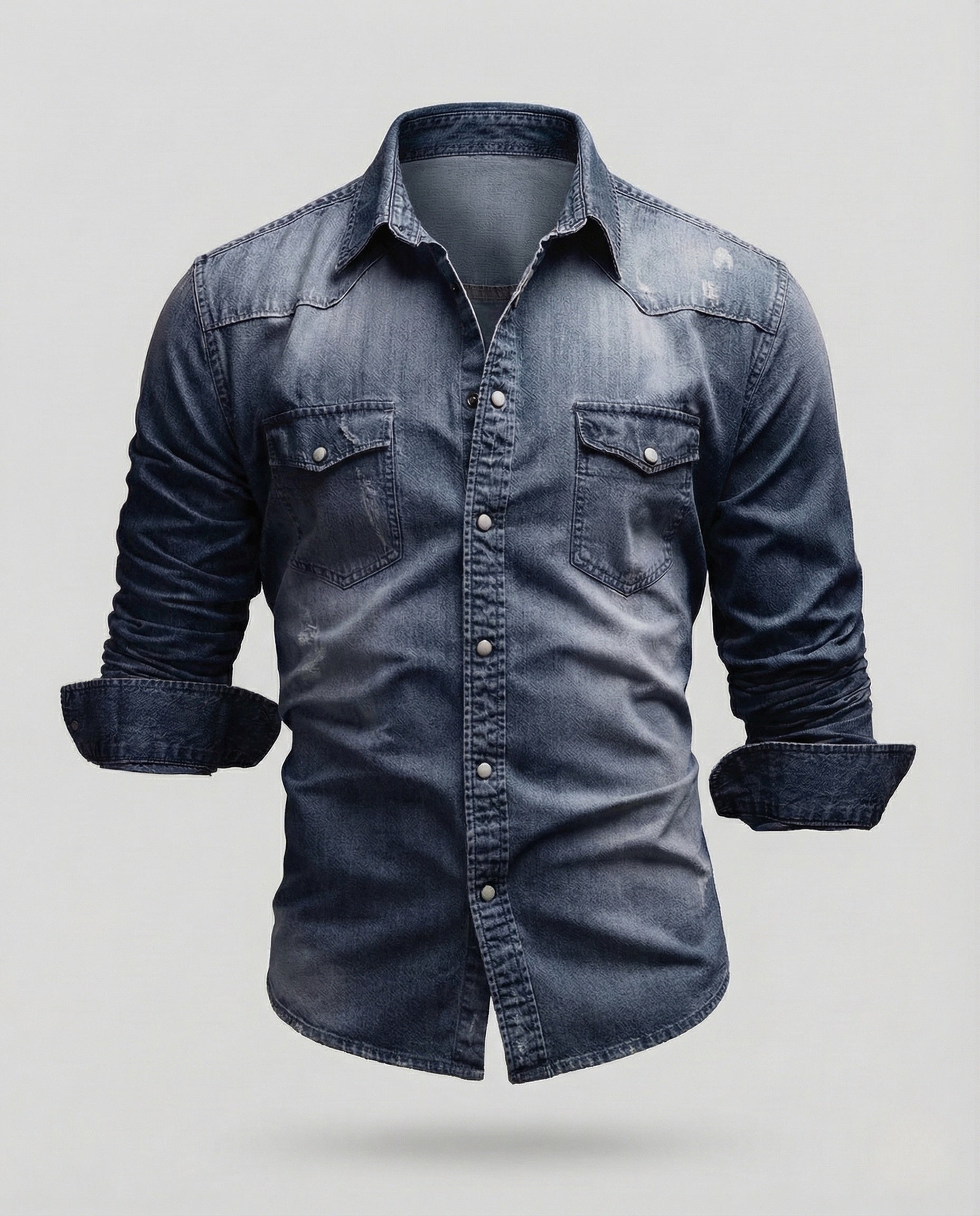 James Calloway | Classic Light Wash Denim Shirt for Men