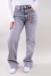 Priya Castellano | Women's Wide-Leg High-Rise Light Wash Jeans