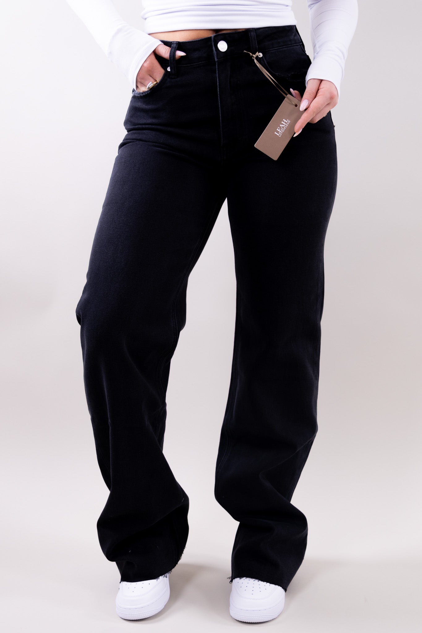 Priya Castellano | Women's Wide-Leg High-Rise Light Wash Jeans