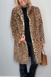 Arabella Winstanley | Leopard Print Faux Fur Longline Coat