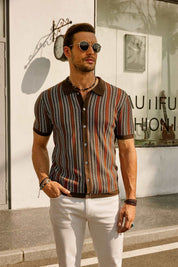 Enzo Bellini | Riviera Pattern Knit Polo Luxe