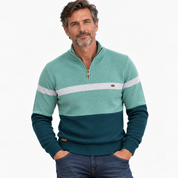 Rhys Fenwick | Colour-Block Quarter-Zip Sweater