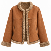 Rowena Thackeray | Veste en daim doublée de peau lainée