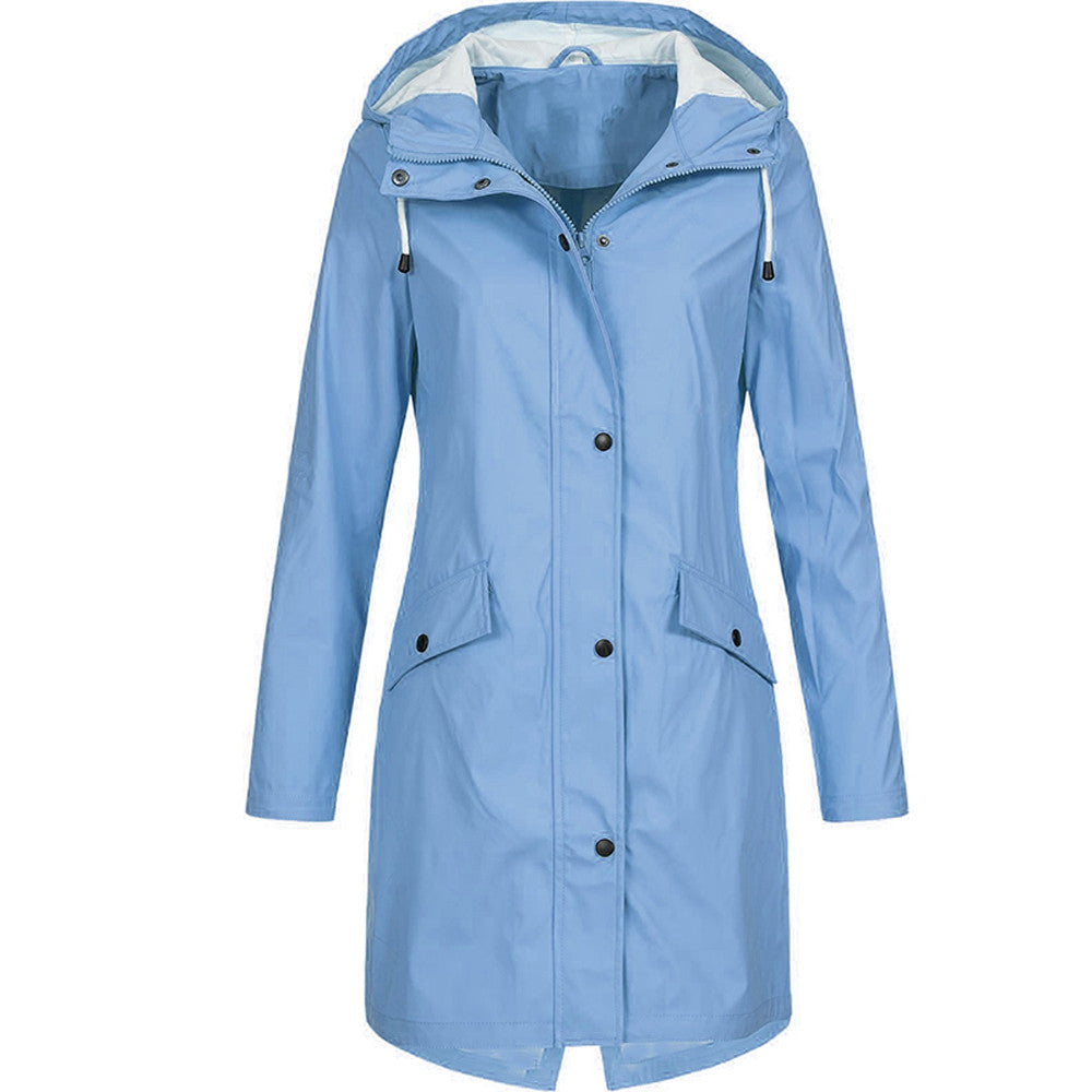 Harriet Woods | Veste de pluie imperméable à capuche noire