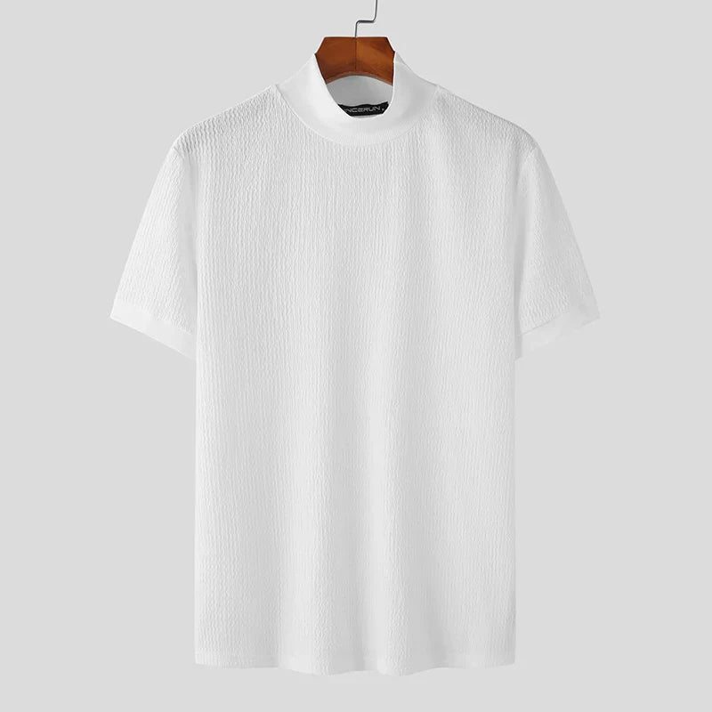 Gabriel Montclair | Textured Knit Turtleneck T-Shirt For Men
