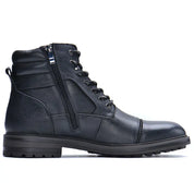 Cristiano Valverde | Brown Leather Lace-Up Combat Boots for Men