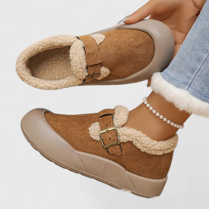 Freya Lockhart | Shearling-Trim Suede Ankle Boots