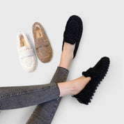 Nadia Fenshaw | Faux Shearling Loafer Slippers