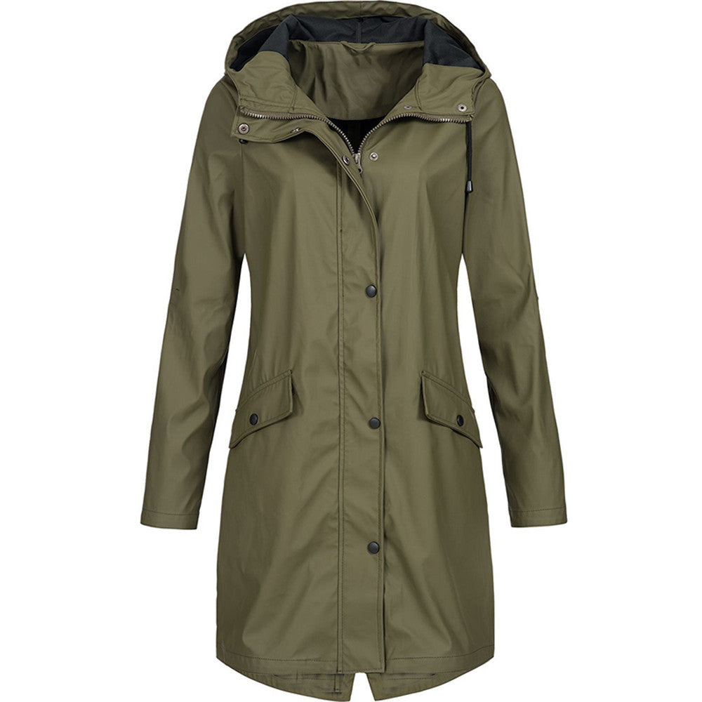 Harriet Woods | Veste de pluie imperméable à capuche noire