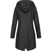 Harriet Woods | Veste de pluie imperméable à capuche noire
