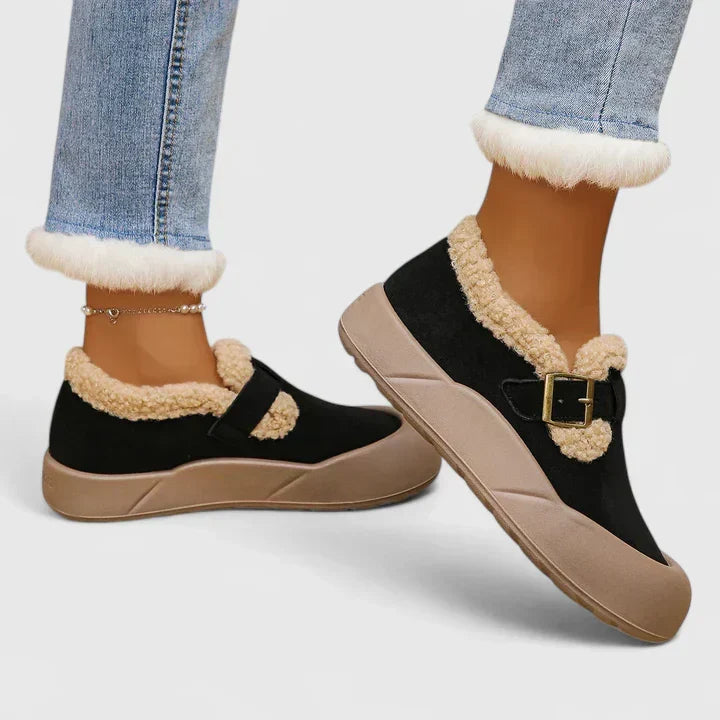 Freya Lockhart | Shearling-Trim Suede Ankle Boots