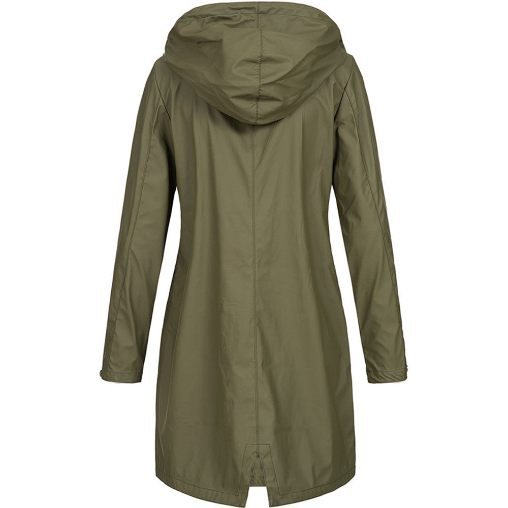 Harriet Woods | Veste de pluie imperméable à capuche noire