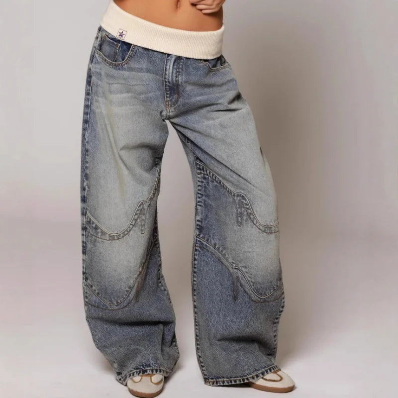 Aria Lane | Vintage Wide-Leg Denim Jeans