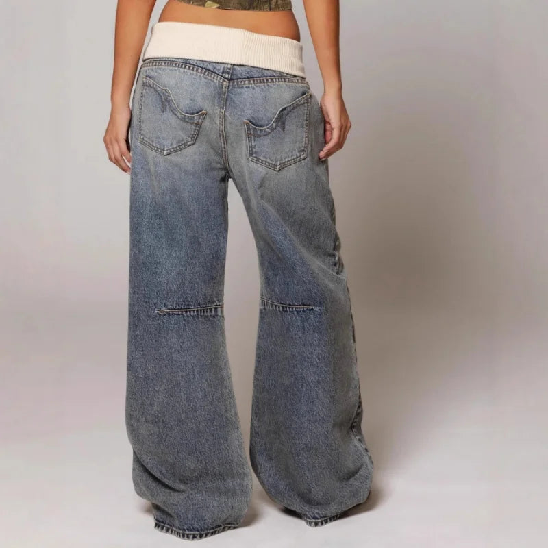 Aria Lane | Vintage Wide-Leg Denim Jeans