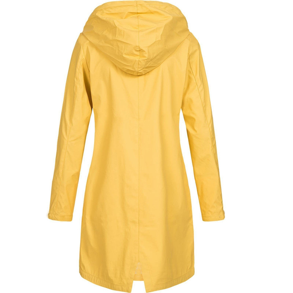 Harriet Woods | Veste de pluie imperméable à capuche noire