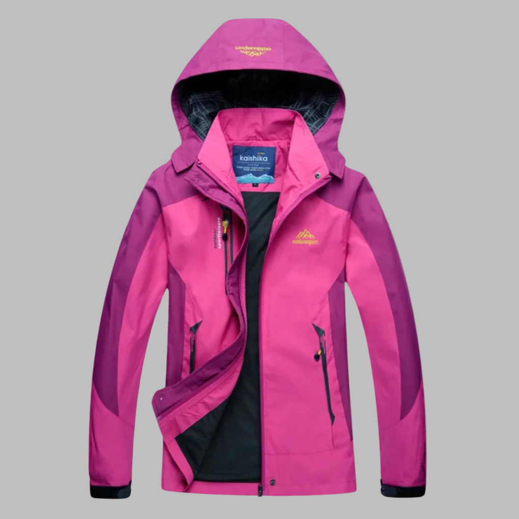 Freya Sutton | Women's Waterproof Hooded Outdoor Jacket in Purple