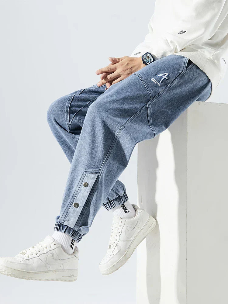 Callum Ashmore | Light Wash Denim Jogger Jeans for Men