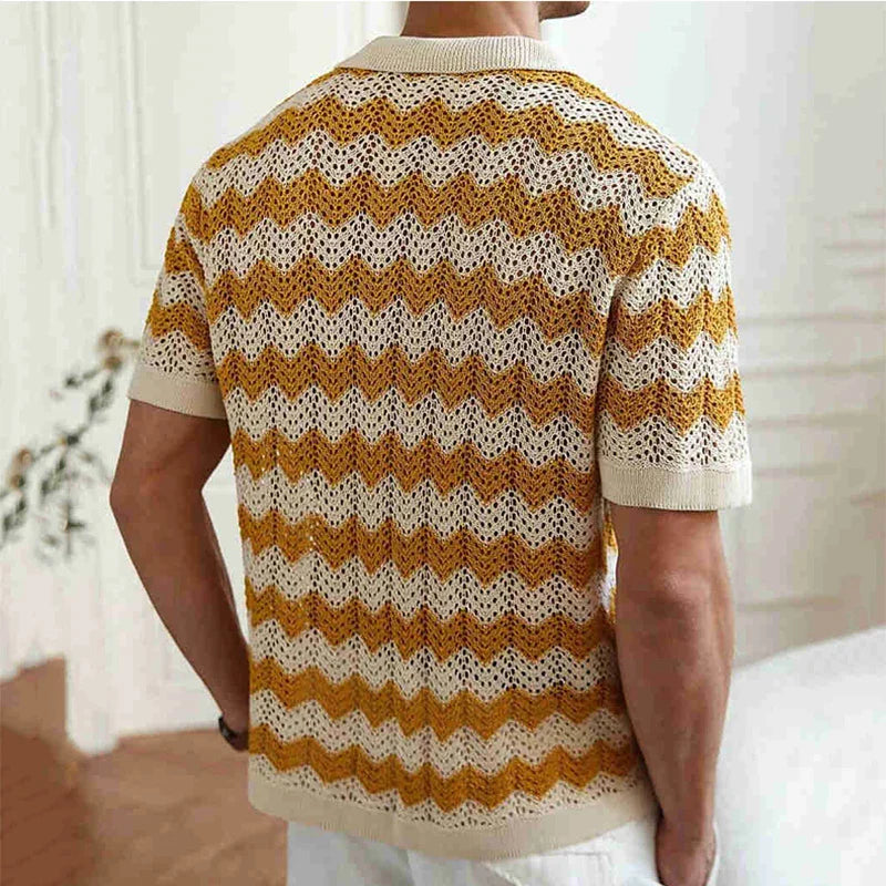 Sebastian Moreau | Knitted Summer Polo Shirt For Men