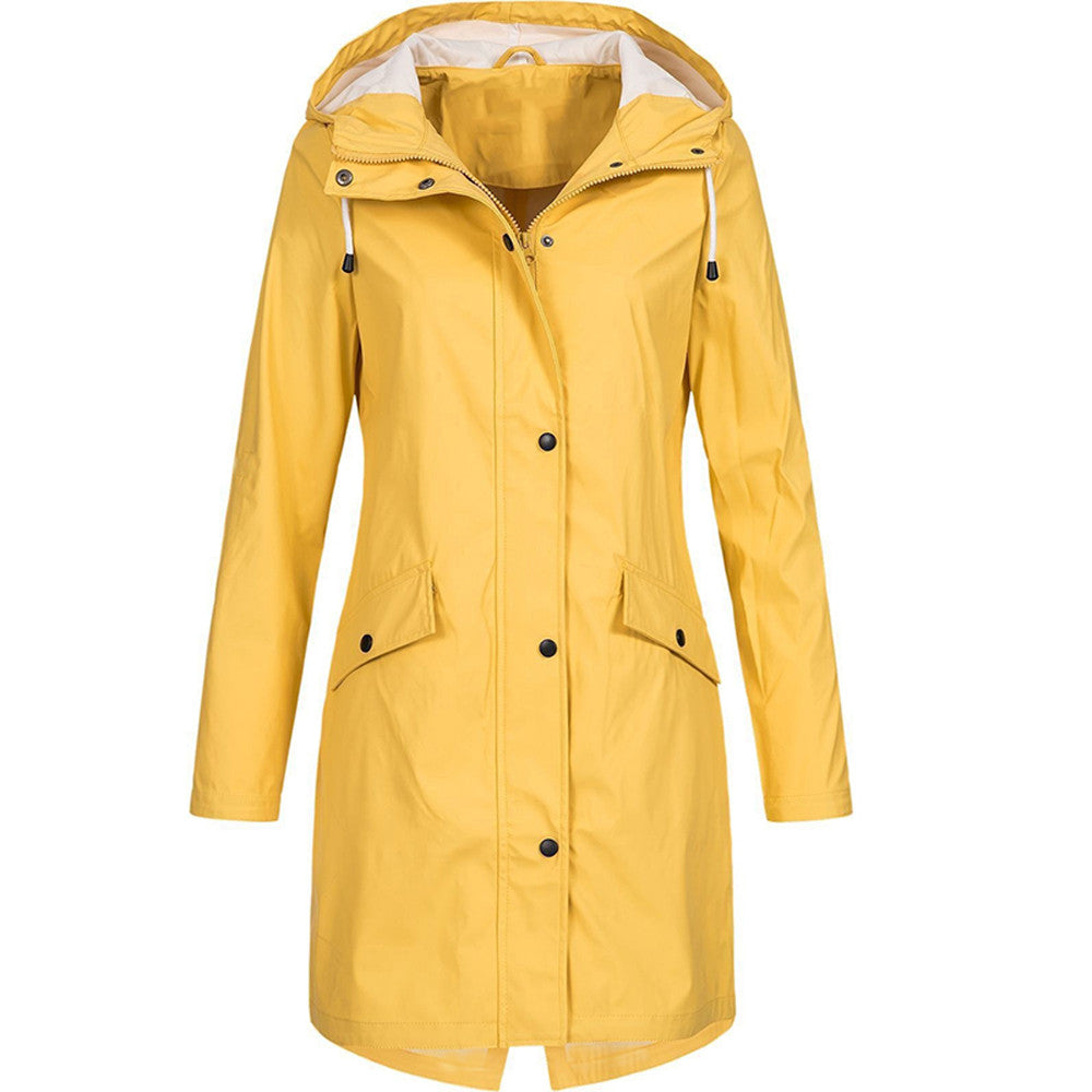 Harriet Woods | Veste de pluie imperméable à capuche noire