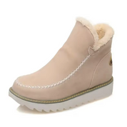 Amelia Pennington | Suede Ankle Boots With Faux Fur Trim