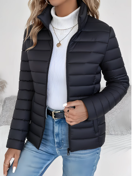 Harriet Woods | Sage Green Lightweight Quilted Puffer Jacket