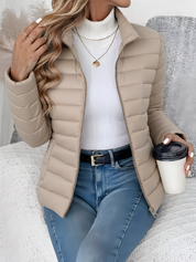 Harriet Woods | Sage Green Lightweight Quilted Puffer Jacket