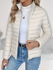 Harriet Woods | Sage Green Lightweight Quilted Puffer Jacket