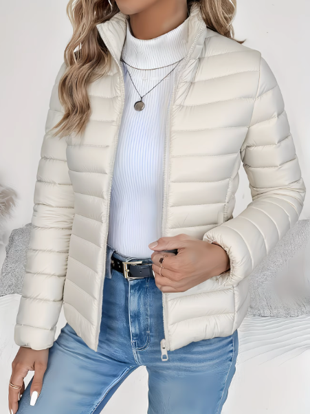 Harriet Woods | Sage Green Lightweight Quilted Puffer Jacket