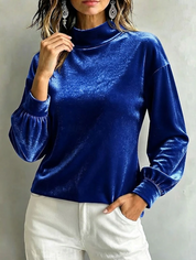 Orla Fitzgerald | Velvet High Neck Blouse