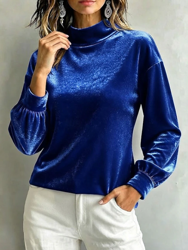 Orla Fitzgerald | Velvet High Neck Blouse