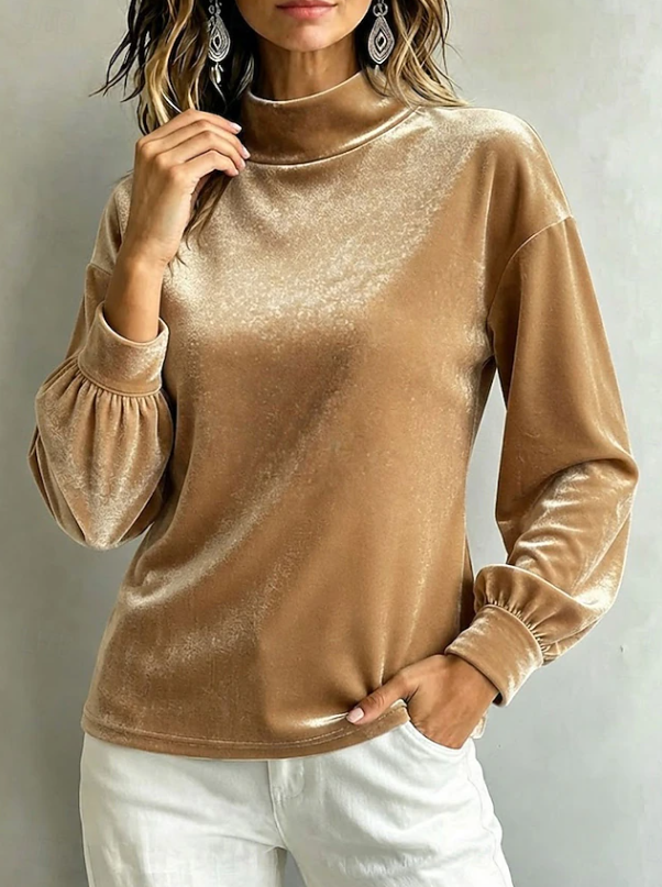 Orla Fitzgerald | Velvet High Neck Blouse