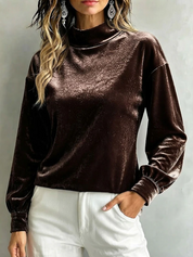 Orla Fitzgerald | Velvet High Neck Blouse