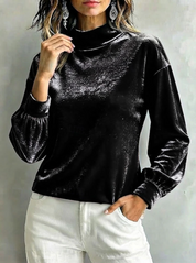 Orla Fitzgerald | Velvet High Neck Blouse